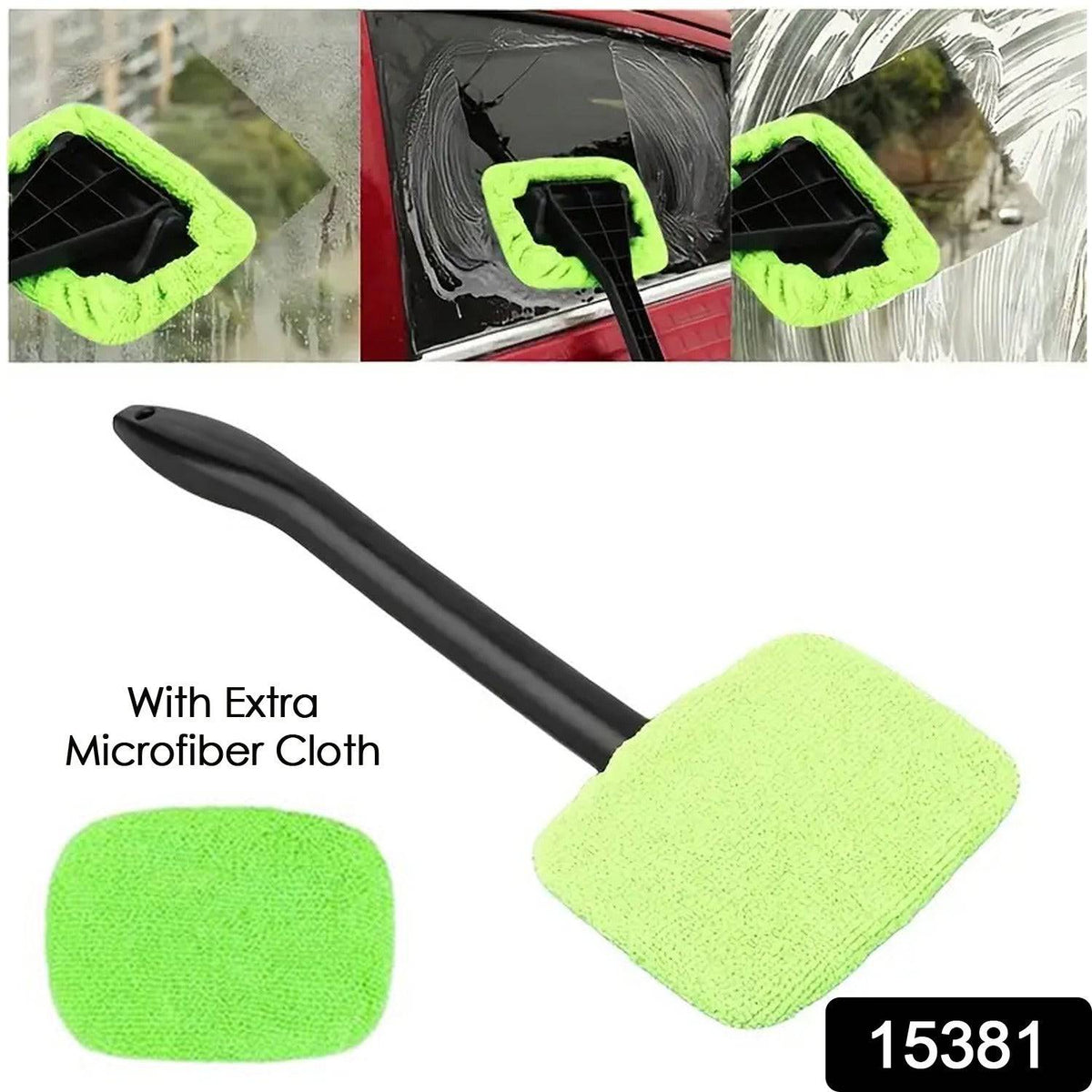 Windshield Clean Car Glass Cleaner Wiper With 1 Extra Microfiber Cloth (1 Pc  38 Cm Long) - Superior eMart