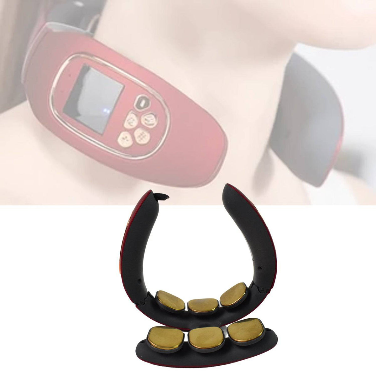 6 Heads Smart Electric Neck And Back Pulse Massager Wireless (1 Pc) - Superior eMart