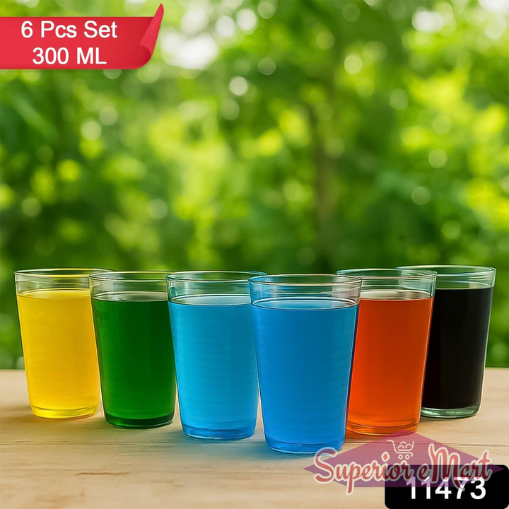 6-Pc Crystal-Clear Drinkware Set 300ml - Superior eMart