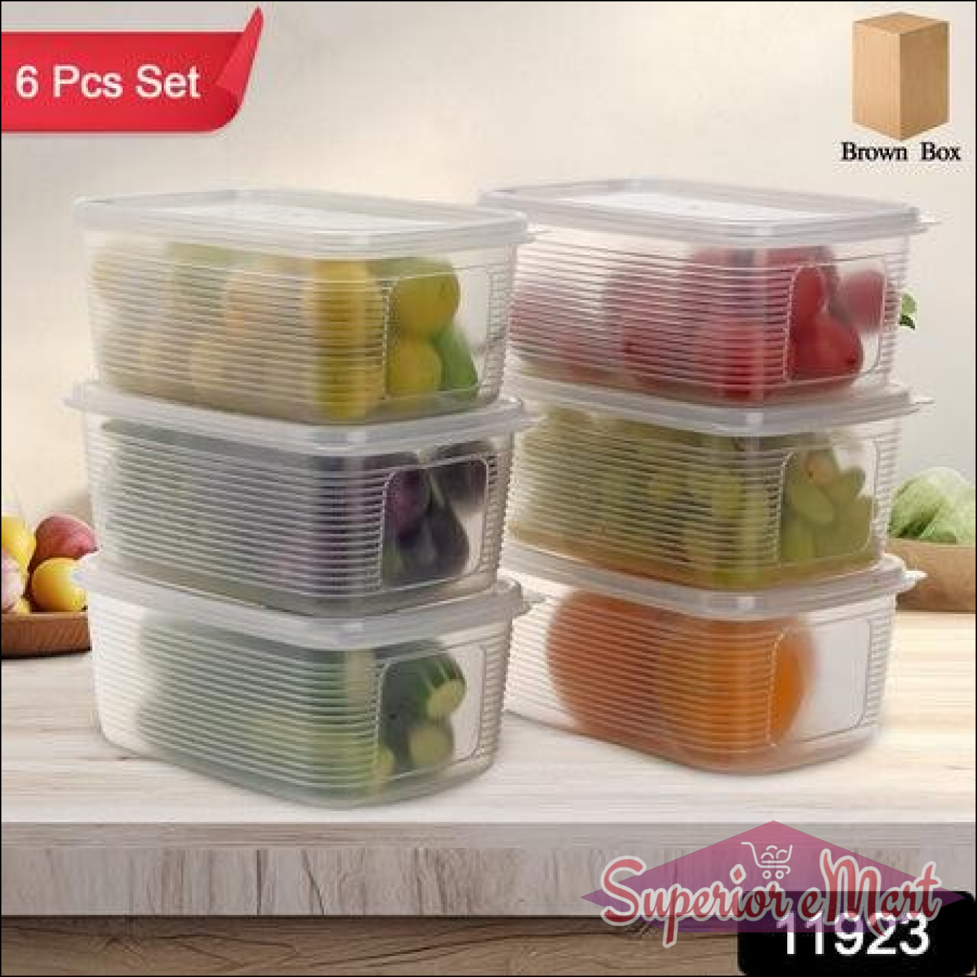 6 Pcs Multipurpose Food Storage Container Set - Superior eMart