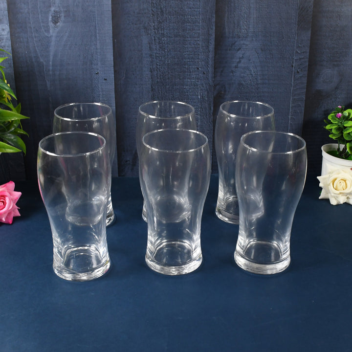 6-piece glass tumbler set featuring elegant clear design for home and kitchen use