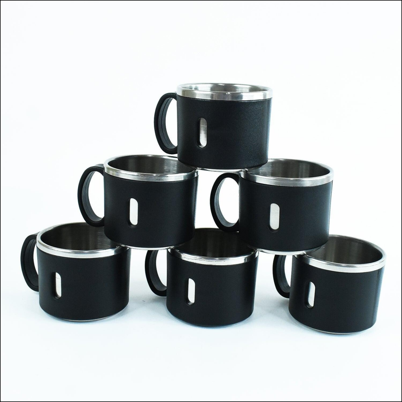 6 Piece Stainless Mug Collection - 150ml - Superior eMart