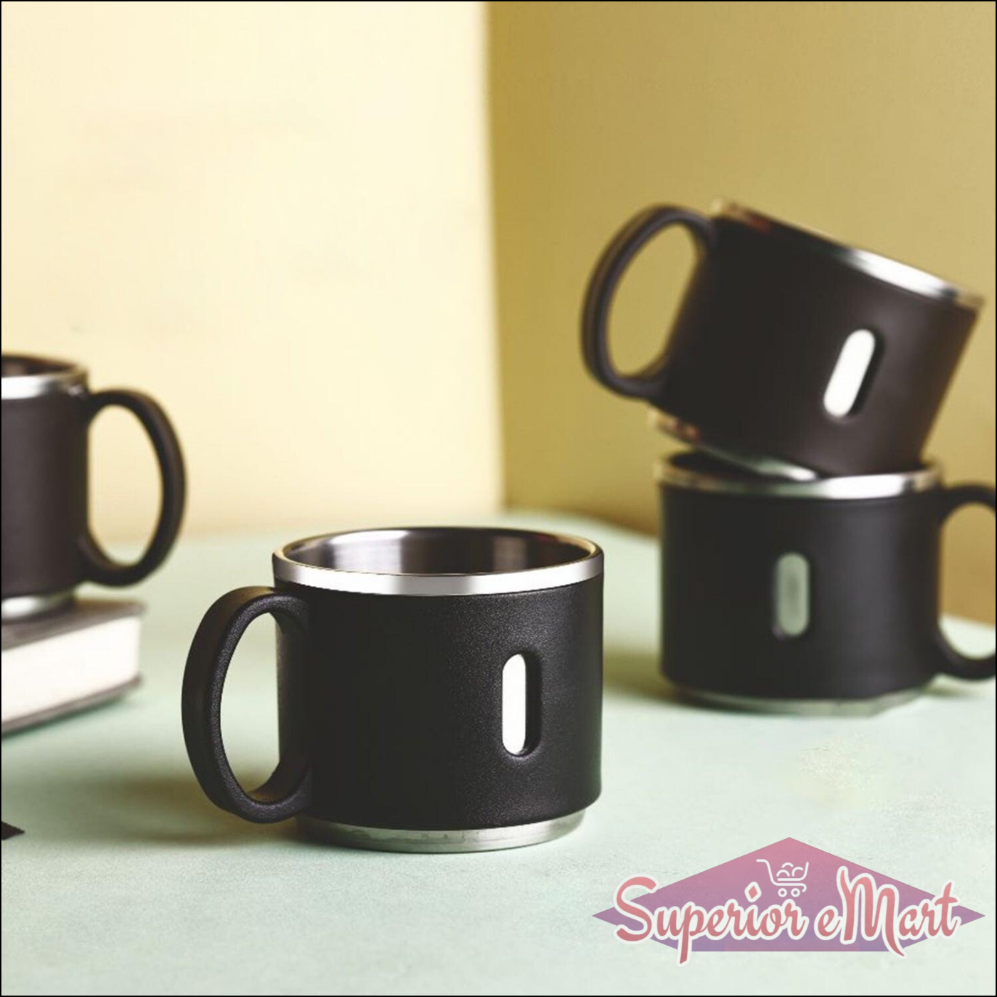 6 Piece Stainless Mug Collection - 150ml - Superior eMart