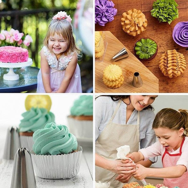 High-quality stainless steel nozzles for cake and dessert decorating