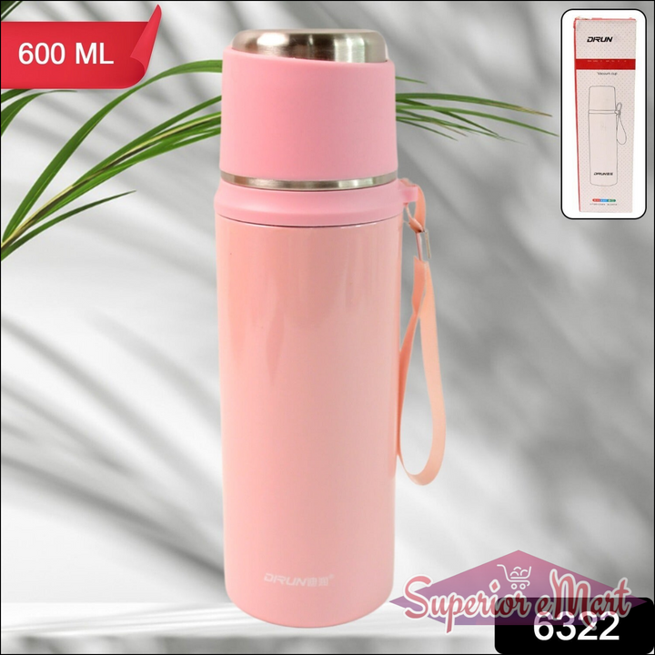 600ml Insulated Water Bottle - Pink - Superior eMart