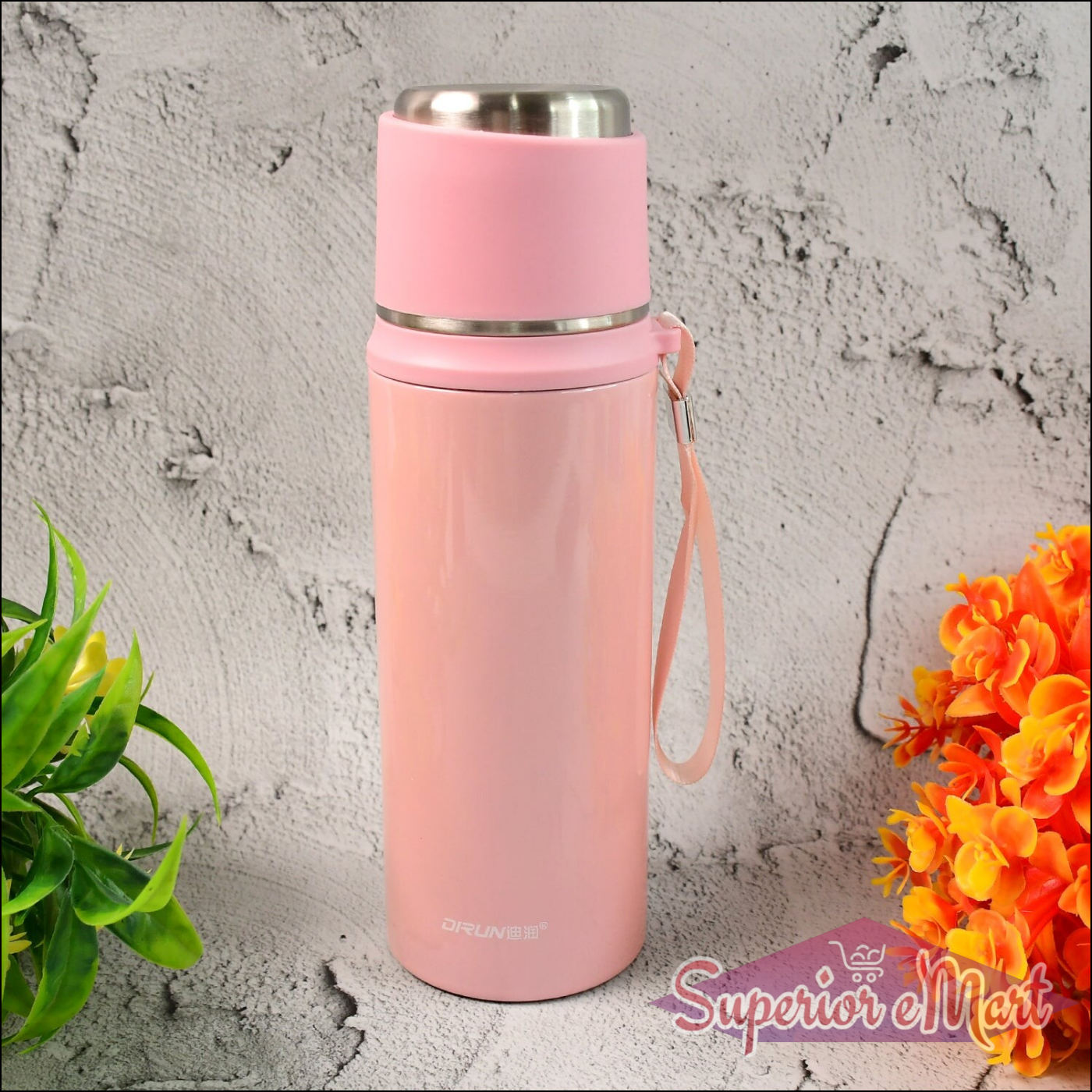 600ml Insulated Water Bottle - Pink - Superior eMart
