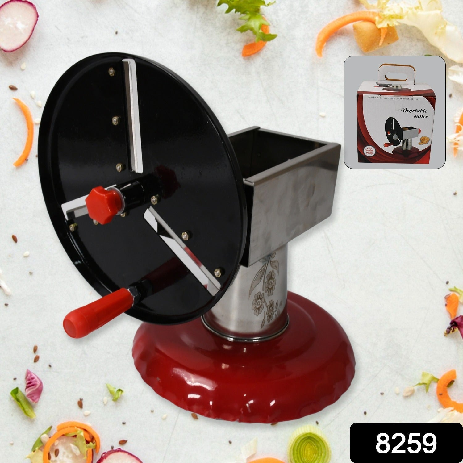 Stainless Steel Chips Maker and Vegetable Slicer for Kitchen Potato Slicer Grate - 8259_ss_potato_chips_maker_1pc