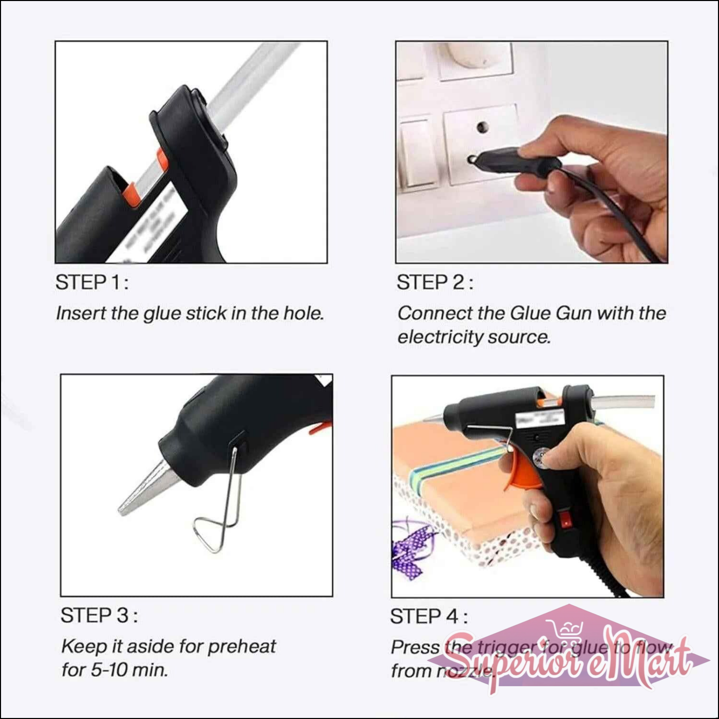 60W Hot Glue Gun - Superior eMart