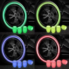 Tyre Valve Caps Luminous Glow Car Tire Air Stem Valve Cap Covers vaal cap ( 4 Pc - 0547_tyre_valve_cap_4pc