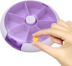 Pill Box Medicine Dispenser 7-Day Week Weekly Whee Cute Portable fruit style 7 g - 12609_7grid_rotating_medicine_box