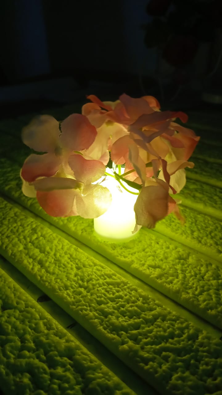 LED Mood Lights Bedroom Interior Decor Lighting (4 pcs Set) - 13489_led_flower_candle_4pc_ktc72