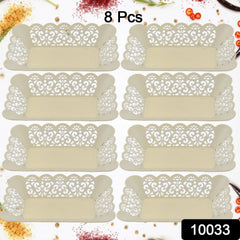 Rectangle Plastic Dinner Plate Snacks / Breakfast, Restaurant Serving Trays Home - 10033_plastic_rectangle_tray_8pc