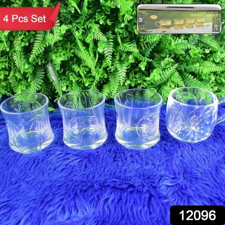 Glass 3 Pc Tumbler  1 Pc Cup Set (4 Pcs Set) - Superior eMart