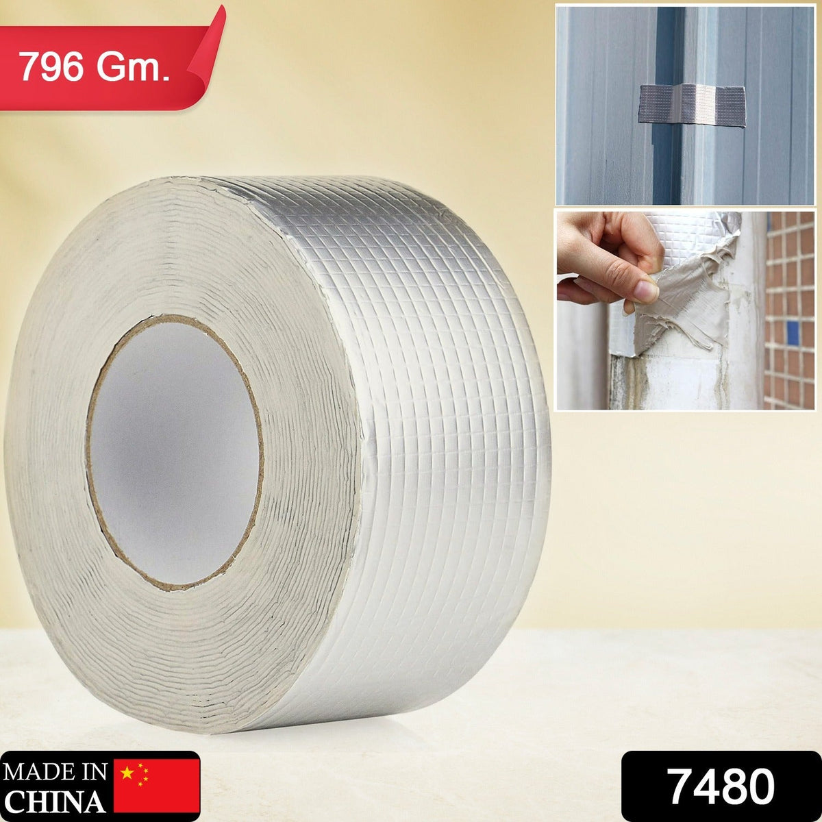 Self-Adhesive Insulation Resistant High Temperature Heat Reflective Aluminium Foil Duct Tape Roll (1 Pc 796 Gm)