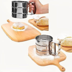 Flour Sifter Atta Chhani Hand Press Design Stainless Steel 2