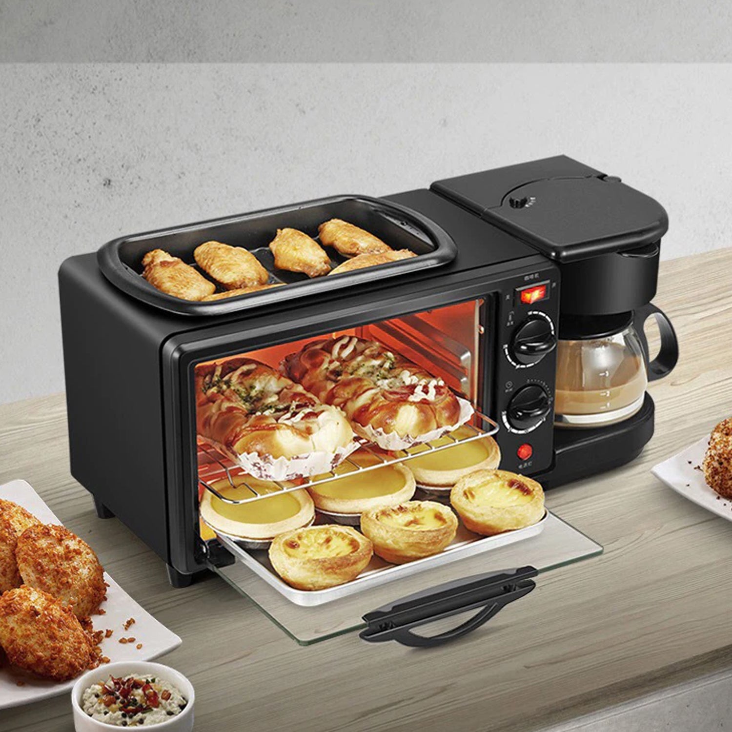 3 in 1 Breakfast Maker with Coffee Pot