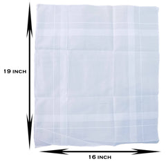 1537 Mens King Size Formal Handkerchiefs For Office Use - Pack Of 12 - Superior eMart