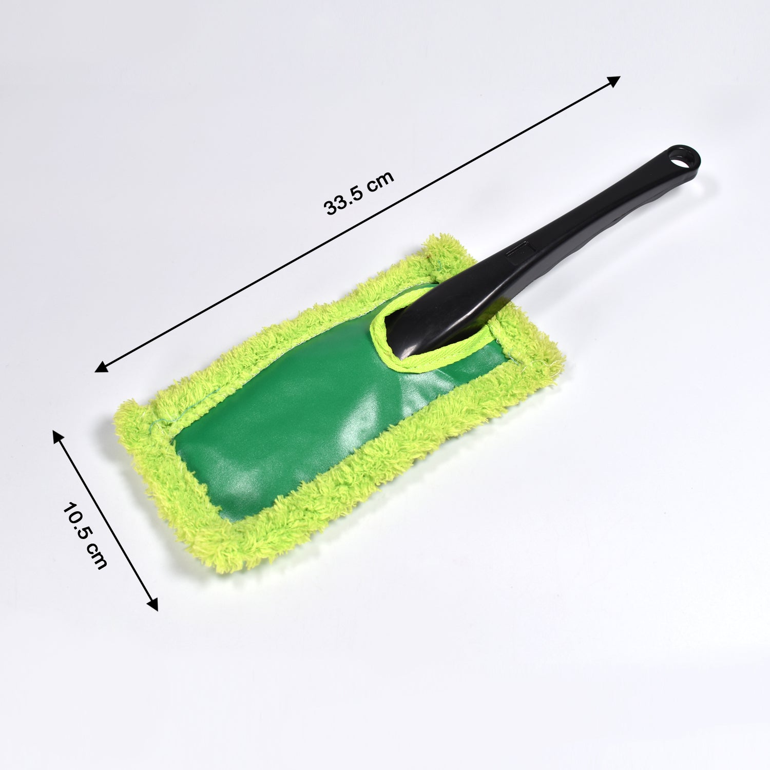 Car cleaning brush with large microfiber duster for dust removal