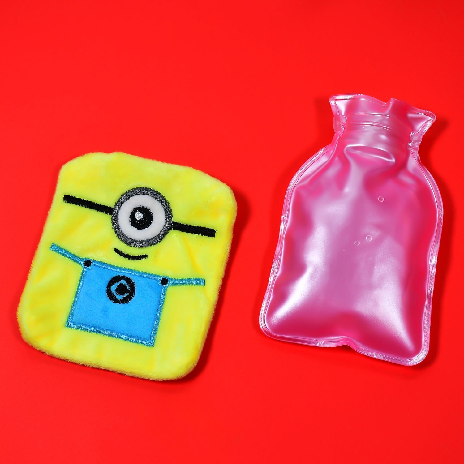 Neck and shoulder pain relief hot water bag with Minions cover