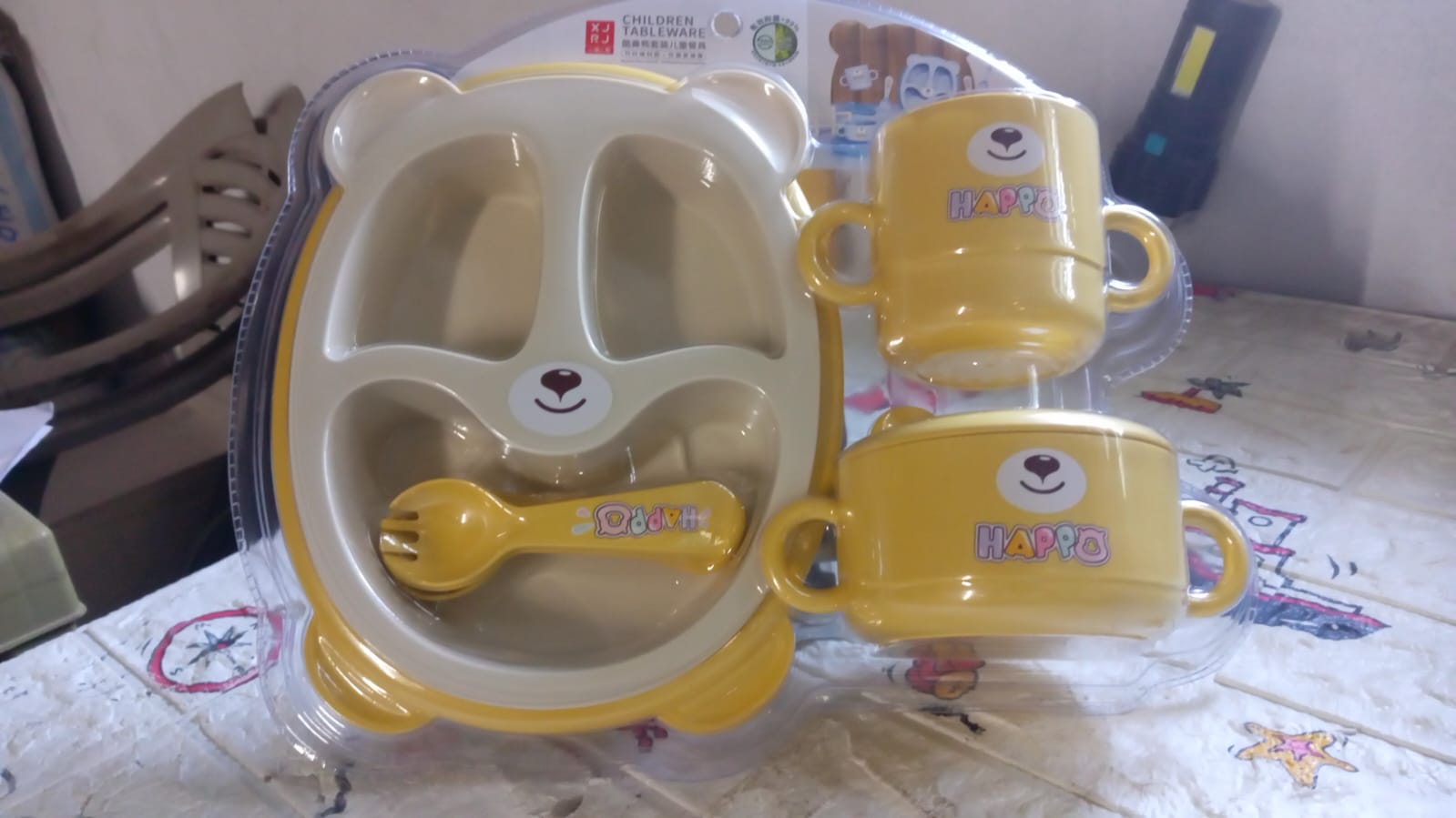 Baby Feeding Set For Kids And Toddlers (7 pcs set) - 8177_plastic_dinner_set_7pc_no2