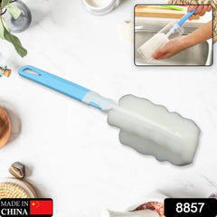 Sponge Cleaning Brush Kitchen Tool Bottle Soft Brush for Dishes| Cleaning Brush  - 8857_bottle_cleaning_brush_22cm