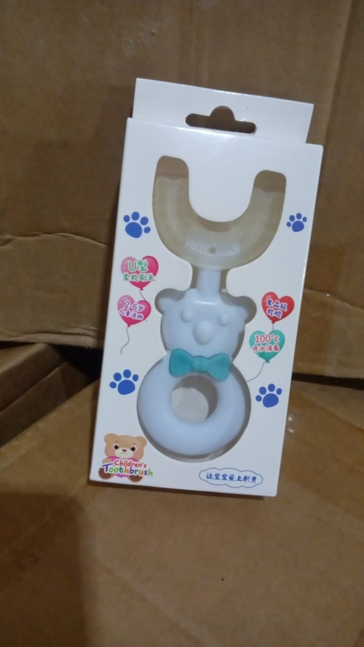 Baby Bear U-shaped Toothbrush Silicone Brush Head (1 Pc) - 13712_baby_bear_silicone_toothbrush_1pc