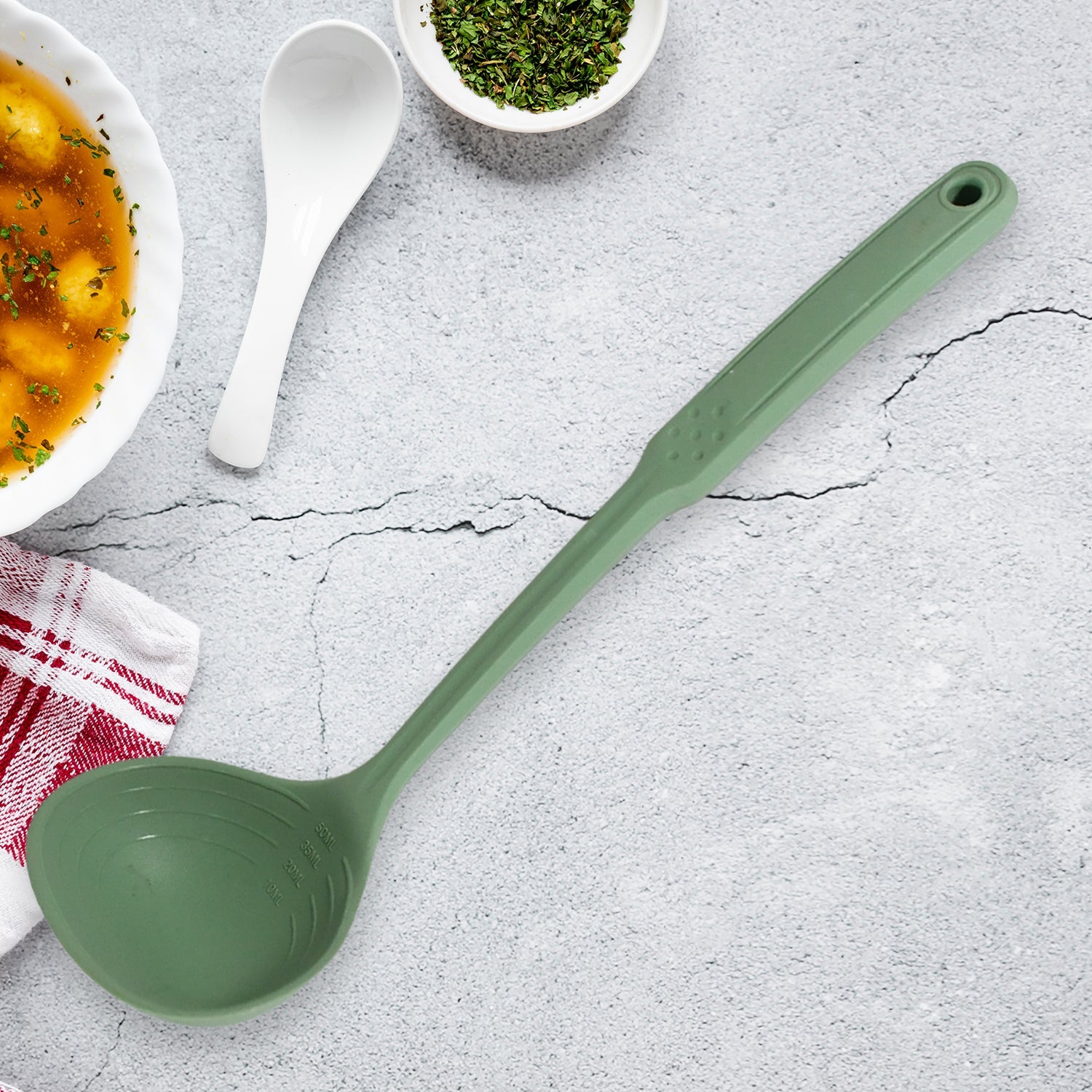 Multipurpose Silicone Spoon, Silicone Basting Spoon Non-Stick Kitchen Utensils H - 5687_silicone_soup_spoon_6pc_no36