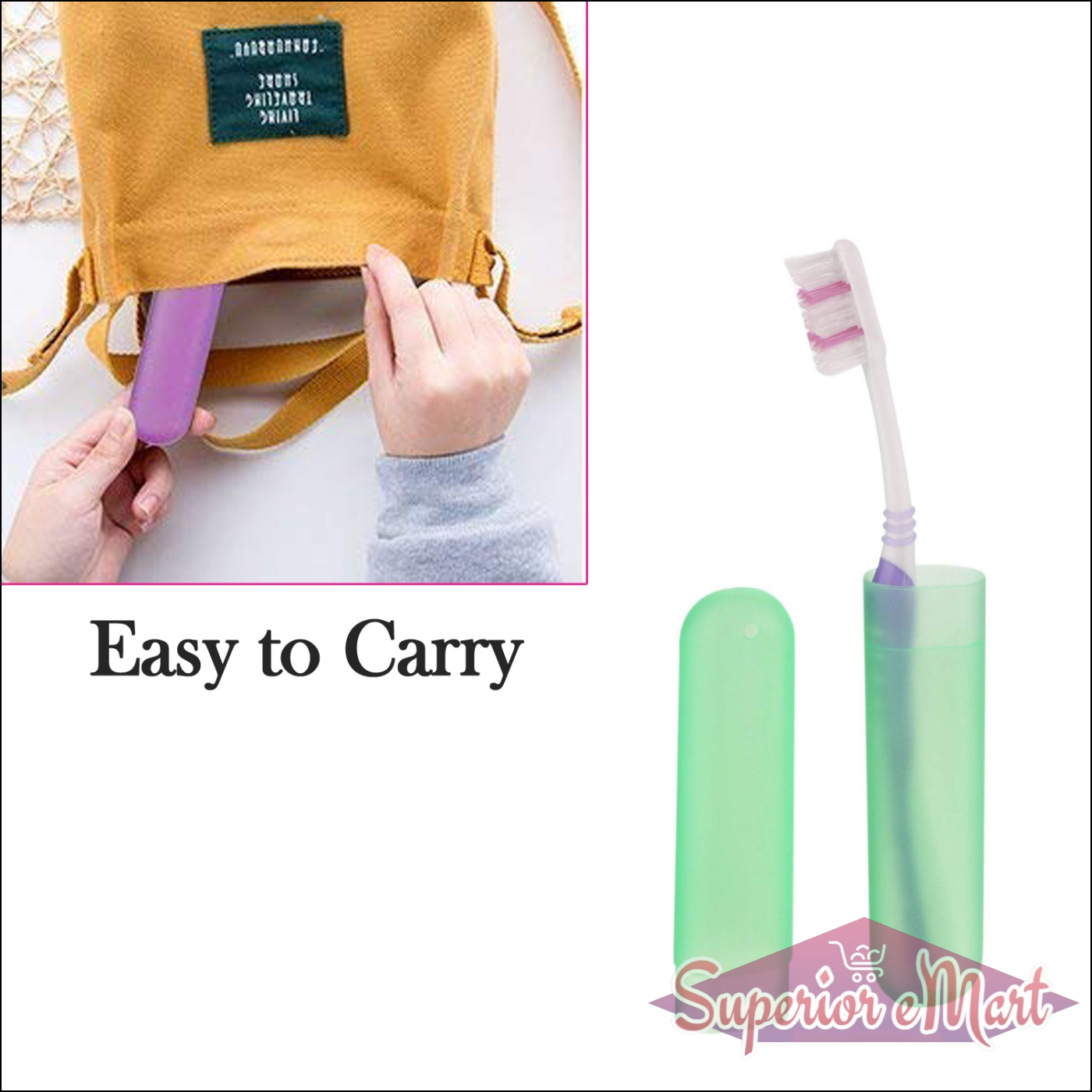 6pc Tooth Brush Travel Covers / Case / Holder - Superior eMart