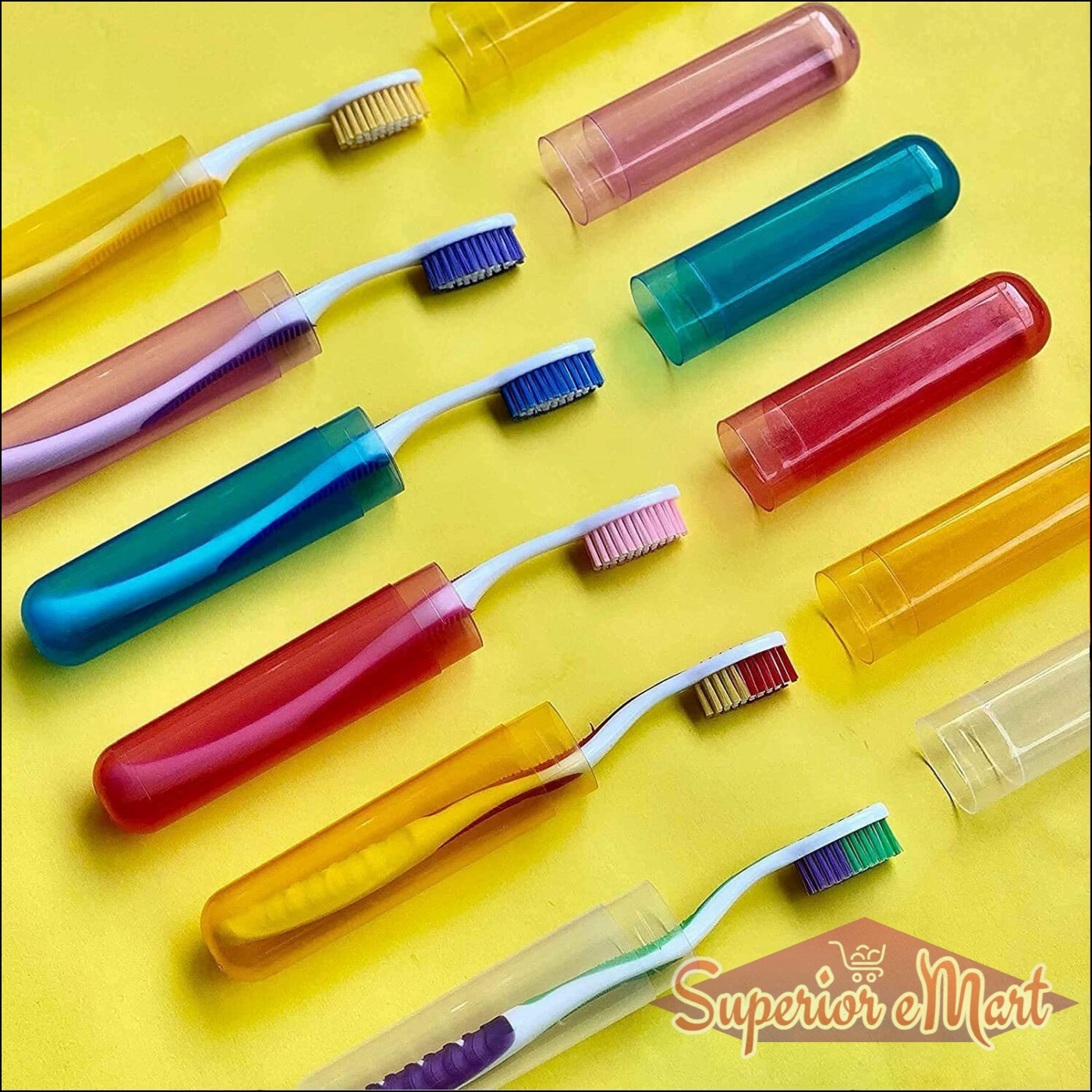 6pc Tooth Brush Travel Covers / Case / Holder - Superior eMart