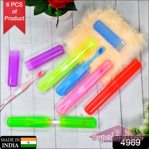 6pc Tooth Brush Travel Covers / Case / Holder - Superior eMart