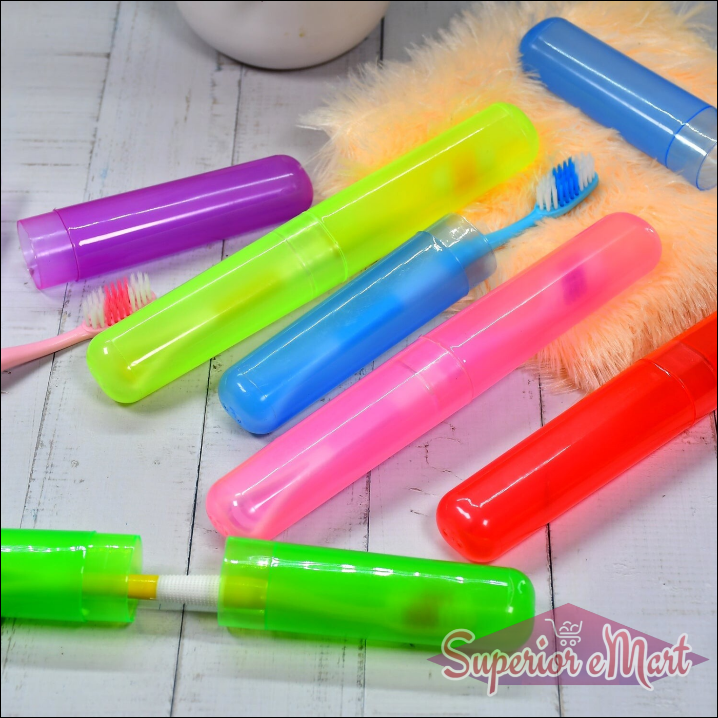 6pc Tooth Brush Travel Covers / Case / Holder - Superior eMart