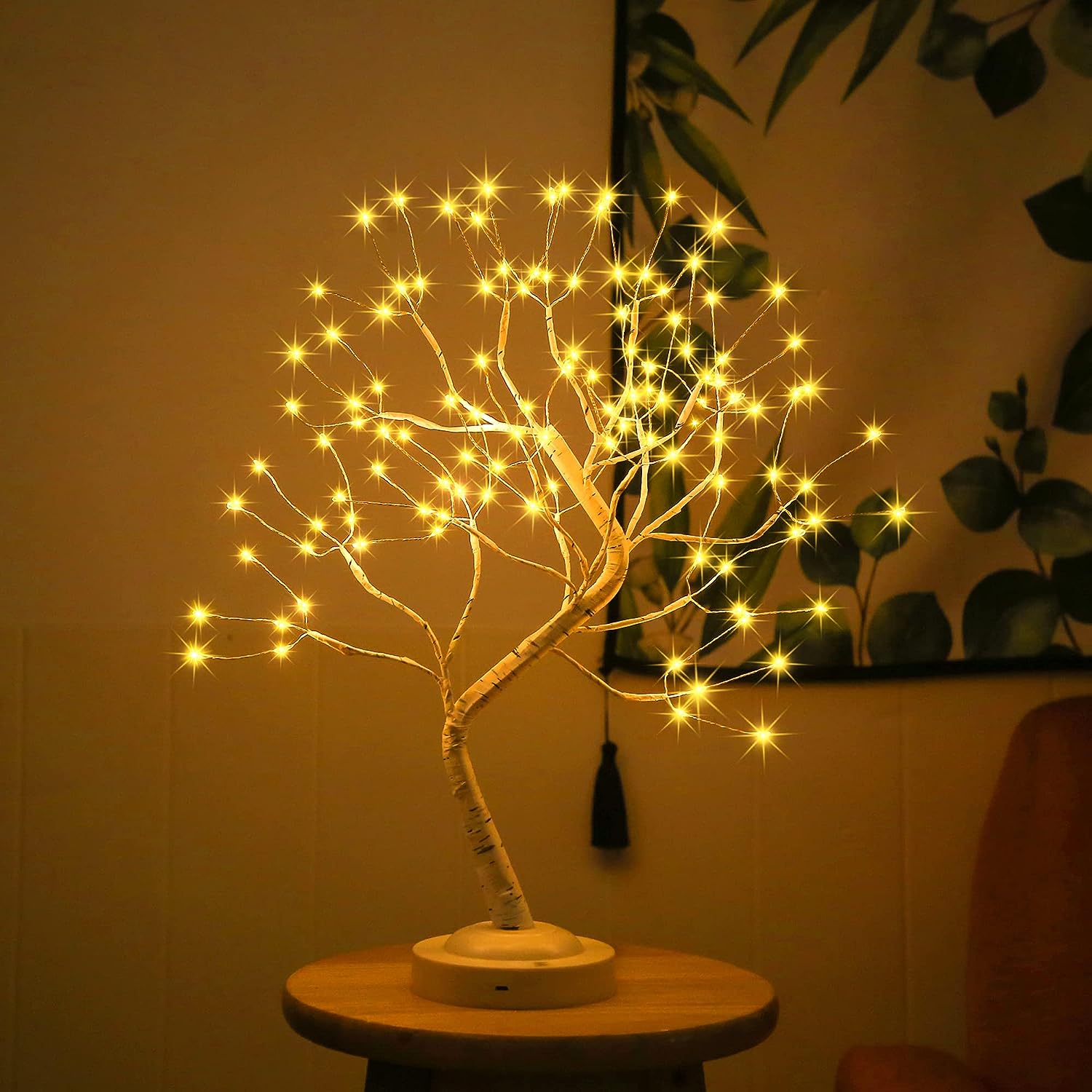 Birch tree lamp with eight lighting modes