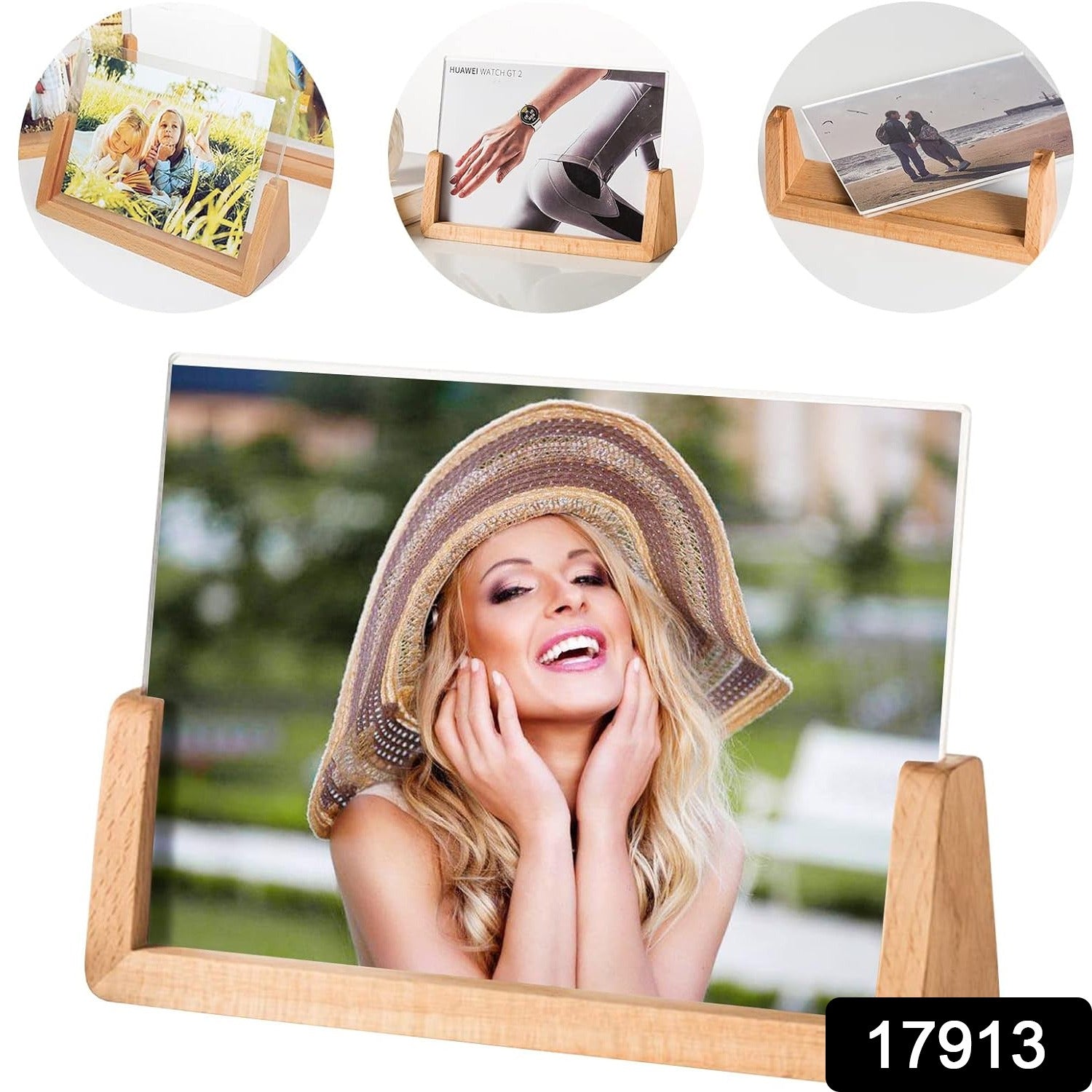  Wooden Picture Stand, Photo Frame Stand (1 Pc) - 17913_wooden_picture_frame_stand