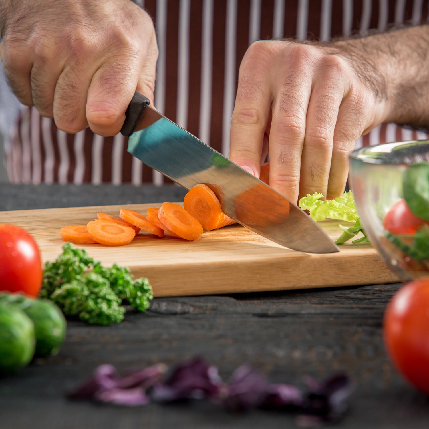 Natural Wood Chopping / Cutting Board For Kitchen Vegetables / Fruits