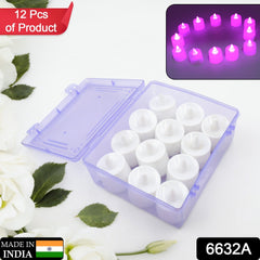 Decorative pink flameless LED candles, smokeless design