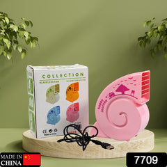 Cute Bright Color Desktop Office USB Mini Fan Battery USB Fans USB Mini Fans (Ba - 7709_mini_fancy_fan_no3