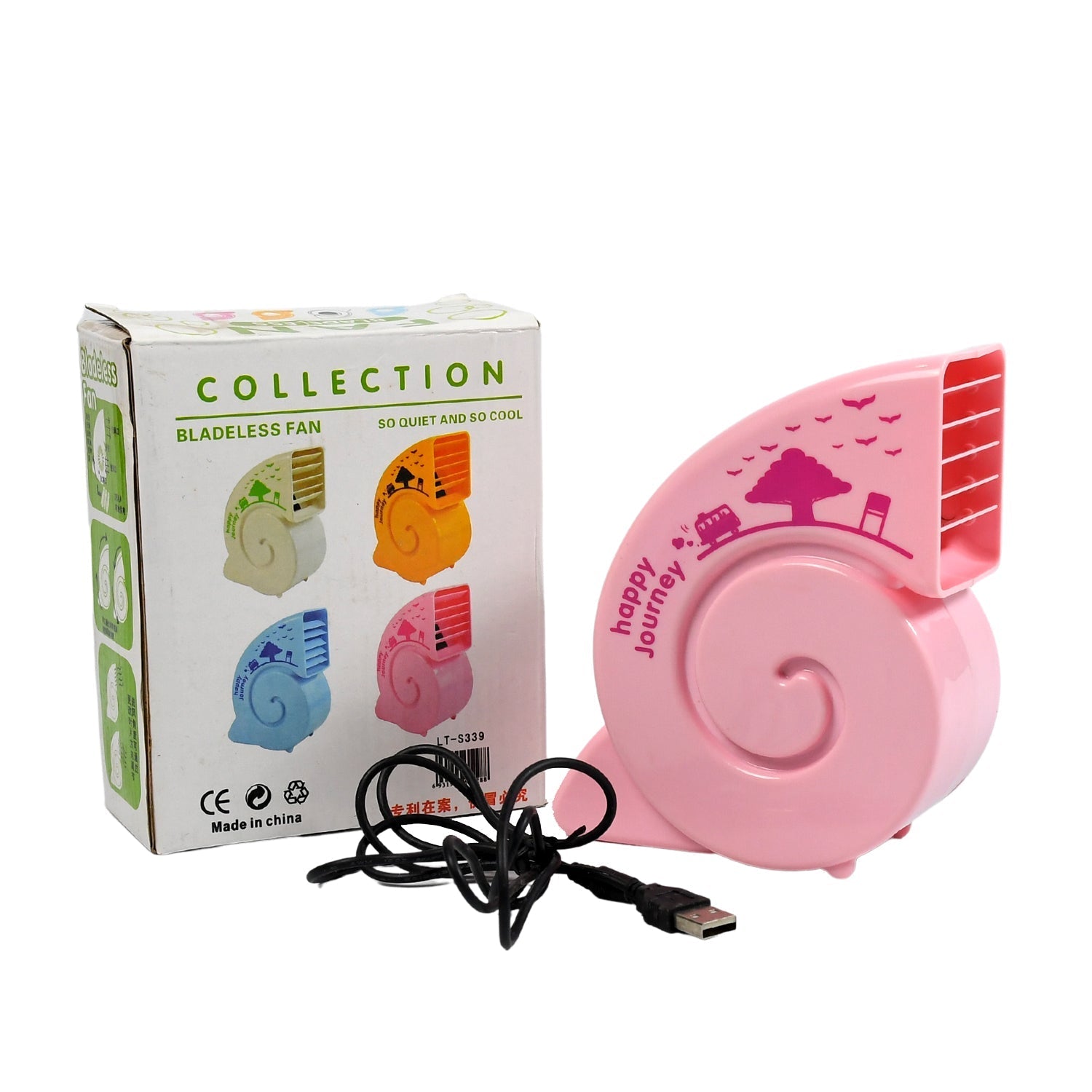 Cute Bright Color Desktop Office USB Mini Fan Battery USB Fans USB Mini Fans (Ba - 7709_mini_fancy_fan_no3