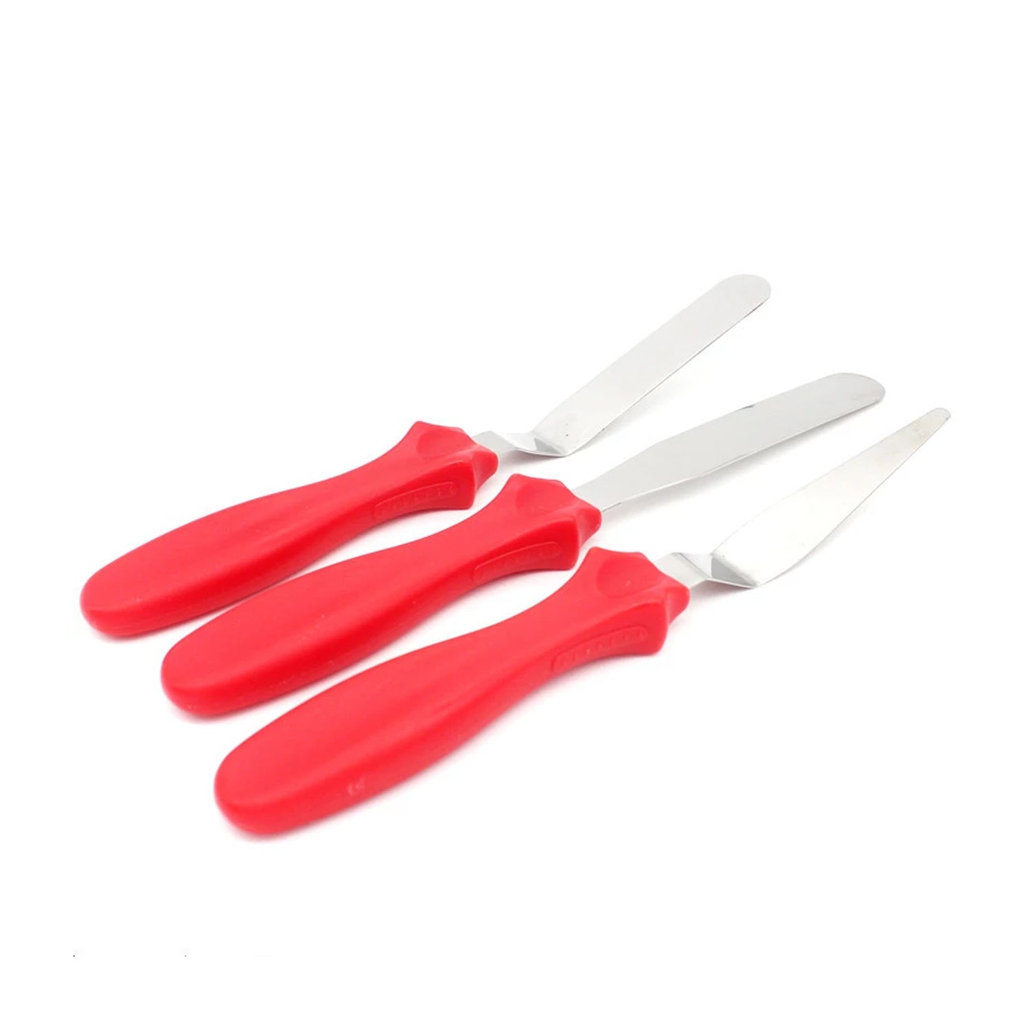 MULTI-FUNCTION STAINLESS STEEL CAKE ICING SPATULA FLAT ANGULAR TRIANGLE PALLET K - 2805_ss_3pc_cake_icing_set