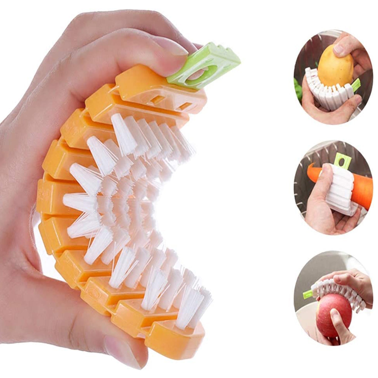 Vegetable Scrubbing Brush, Vegetable Scrubber Nonâ€‘Toxic Fruit Brush Carro - 2950_fruit_and_vegetable_brush