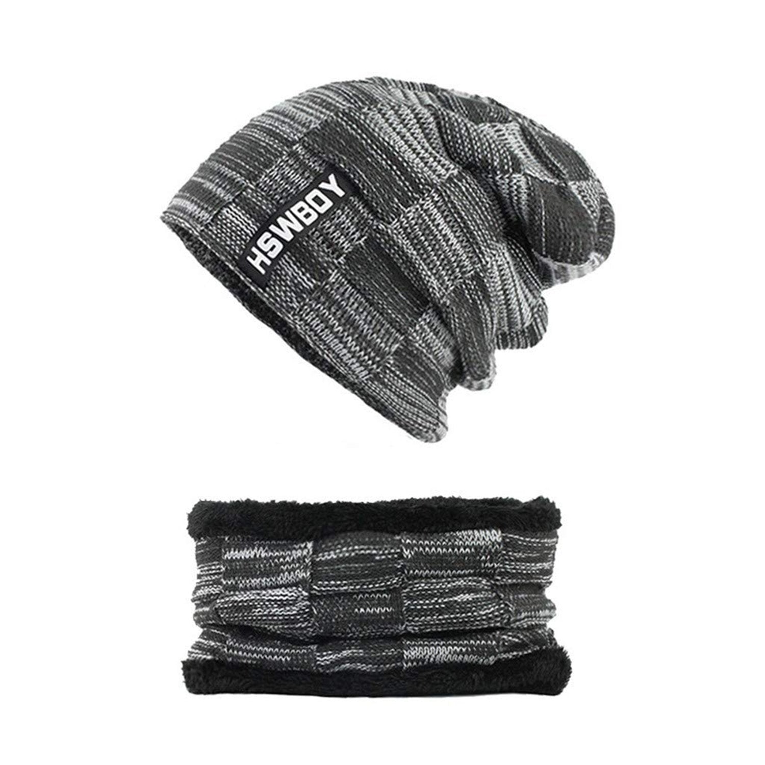 Ultra Soft Unisex Woollen Beanie Cap Plus Muffler Scarf - 6066_beanie_cap_muffler_set