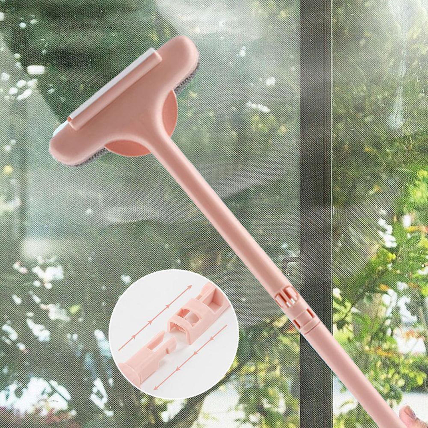 Brush 2 in 1 Mesh Cleaning Brush & Wiper with Extended Handle Window Cleaning Br - 4943_2in1_window_cleaning_tool