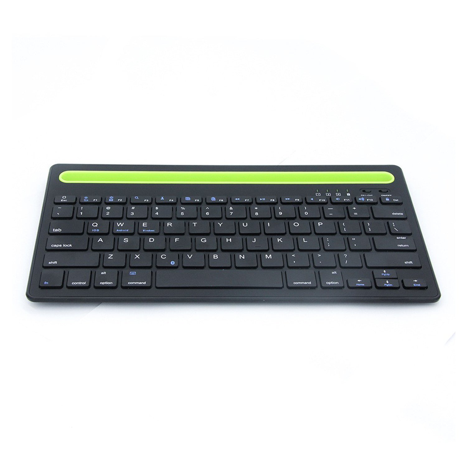 Wireless mini keyboard with keys and touchpad for versatile use with devices.