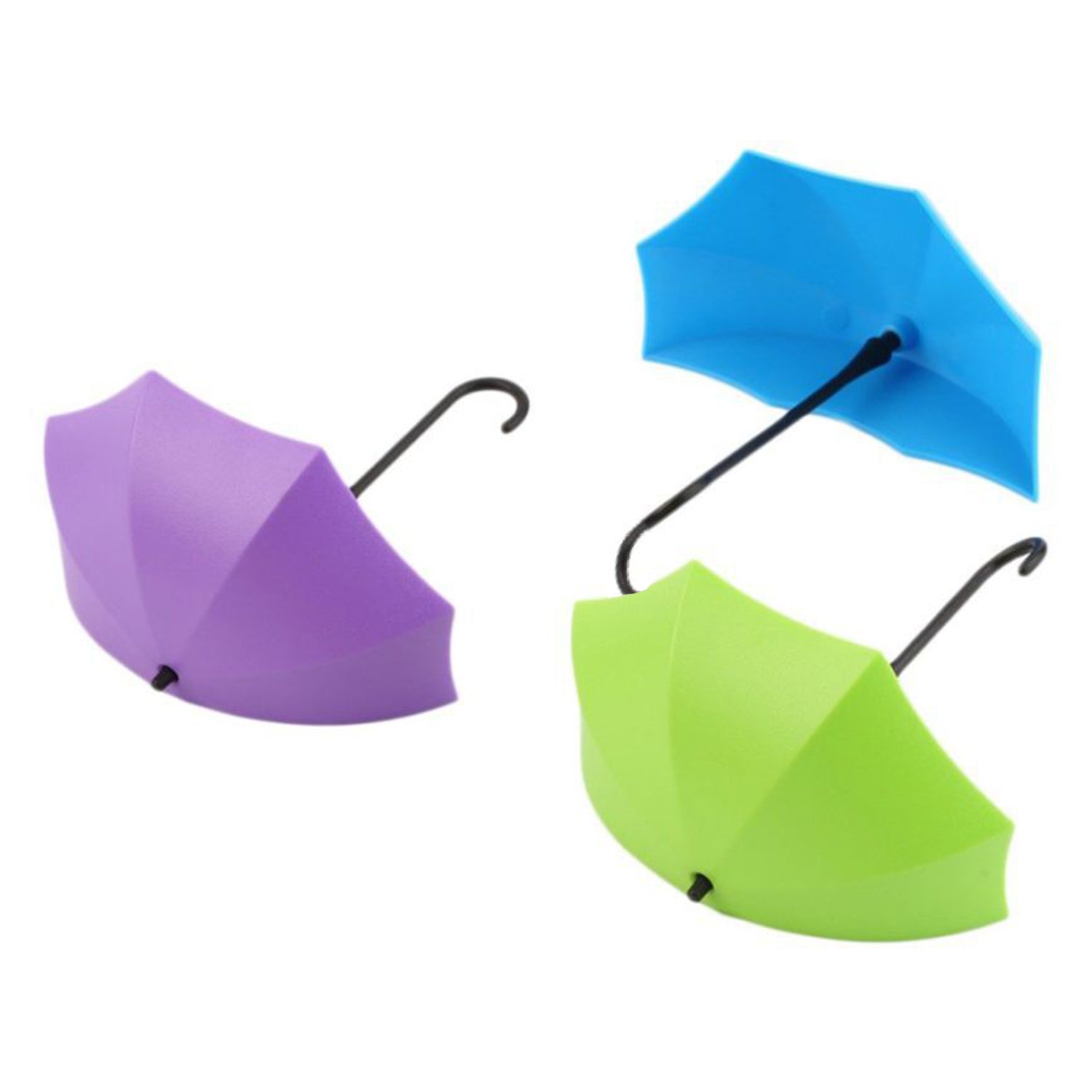 Multipurpose Umbrella Key Hat Holder Wall Hanging Hook Multicolor - 9063_3pc_umbrella_key_holder