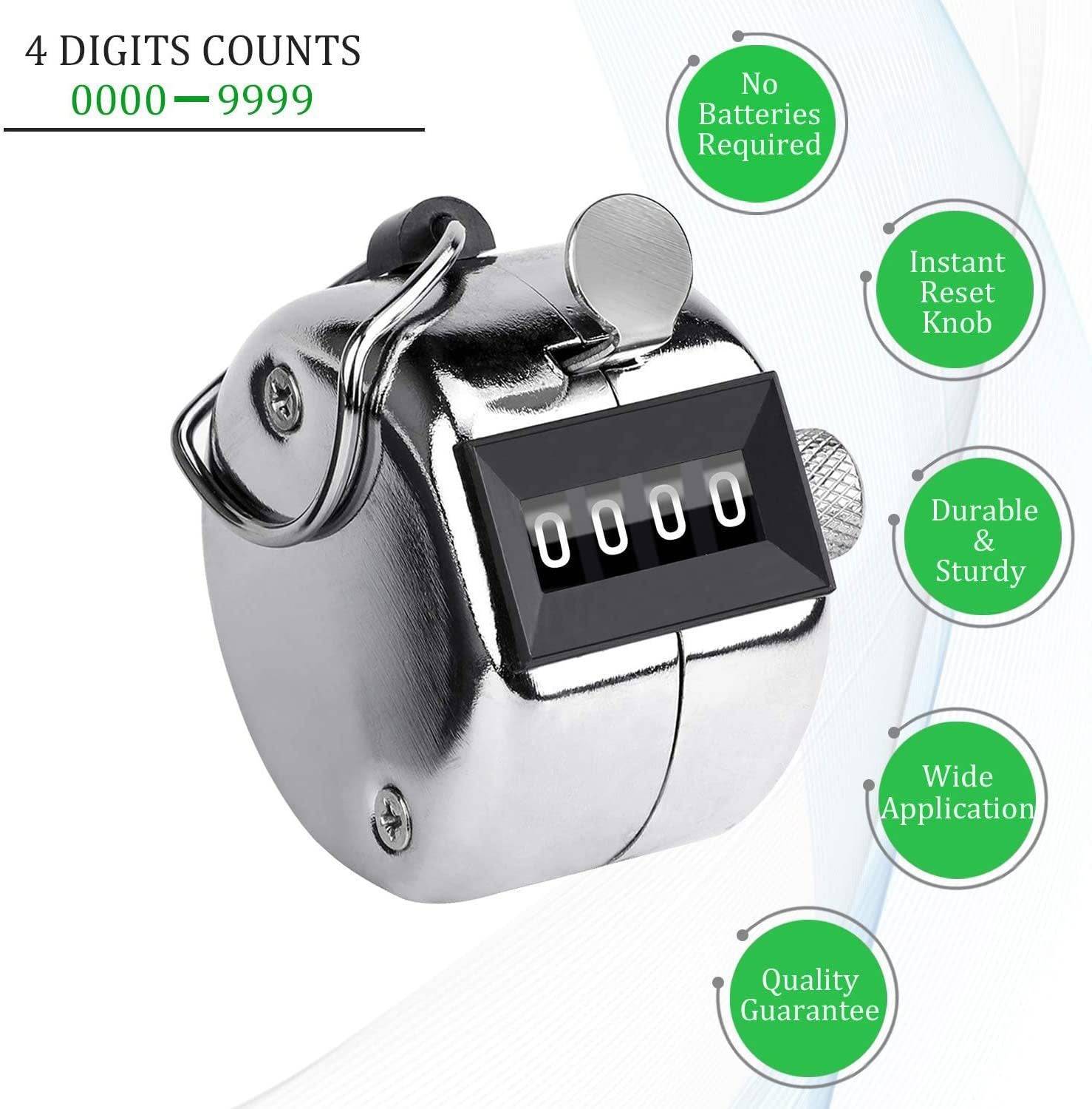 1550 4 Digits Hand Held Tally Counter Numbers Clicker - Superior eMart