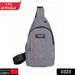 Grey Waterproof Anti Theft Crossbody Fanny Pack Waist Bag Pu Leather Shoulder Bags Chest Men Casual Fashion Usb Charging Earphone Hook Sling Travel Messengers Bag - Superior eMart