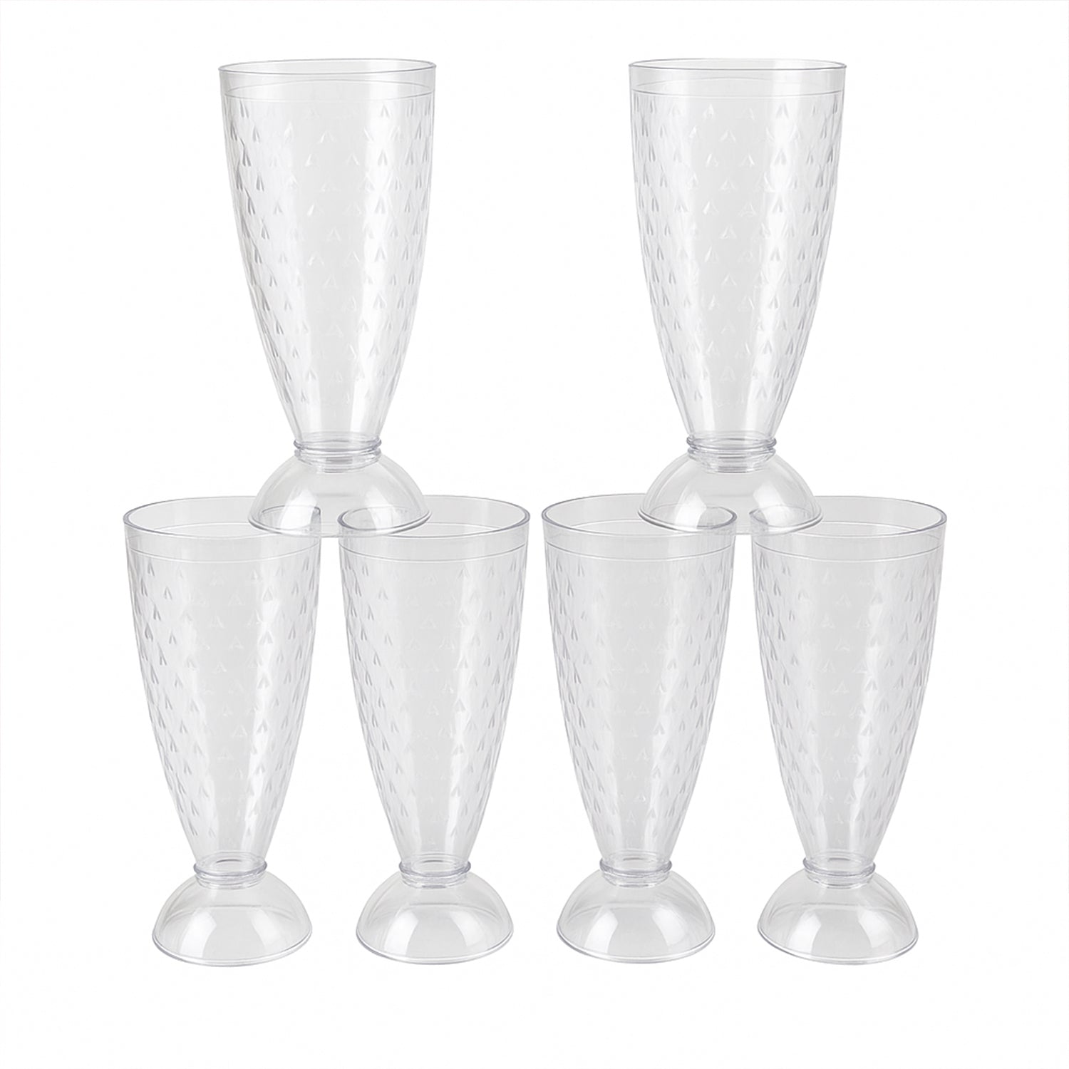 Transparent Milkshake Glass Set (400ml  6 Pc)