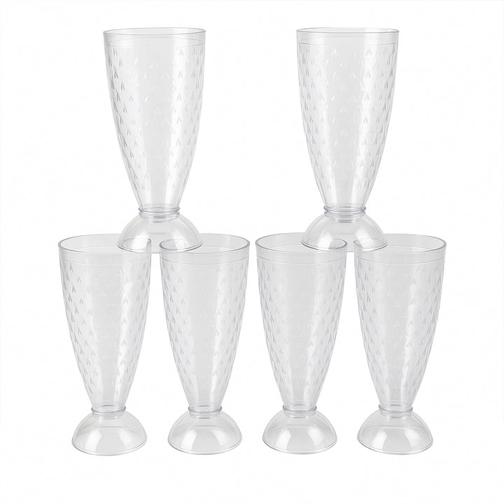 Transparent Milkshake Glass Set (400ml  6 Pc)