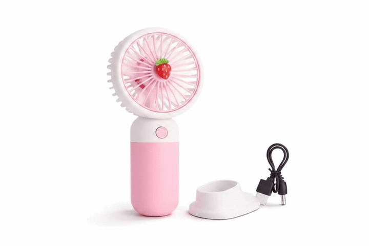 Portable Mini Fan - USB Rechargeable Handheld Lightweight Design, Low Noise, Easy Portability (Pack of 2, Multicolor)