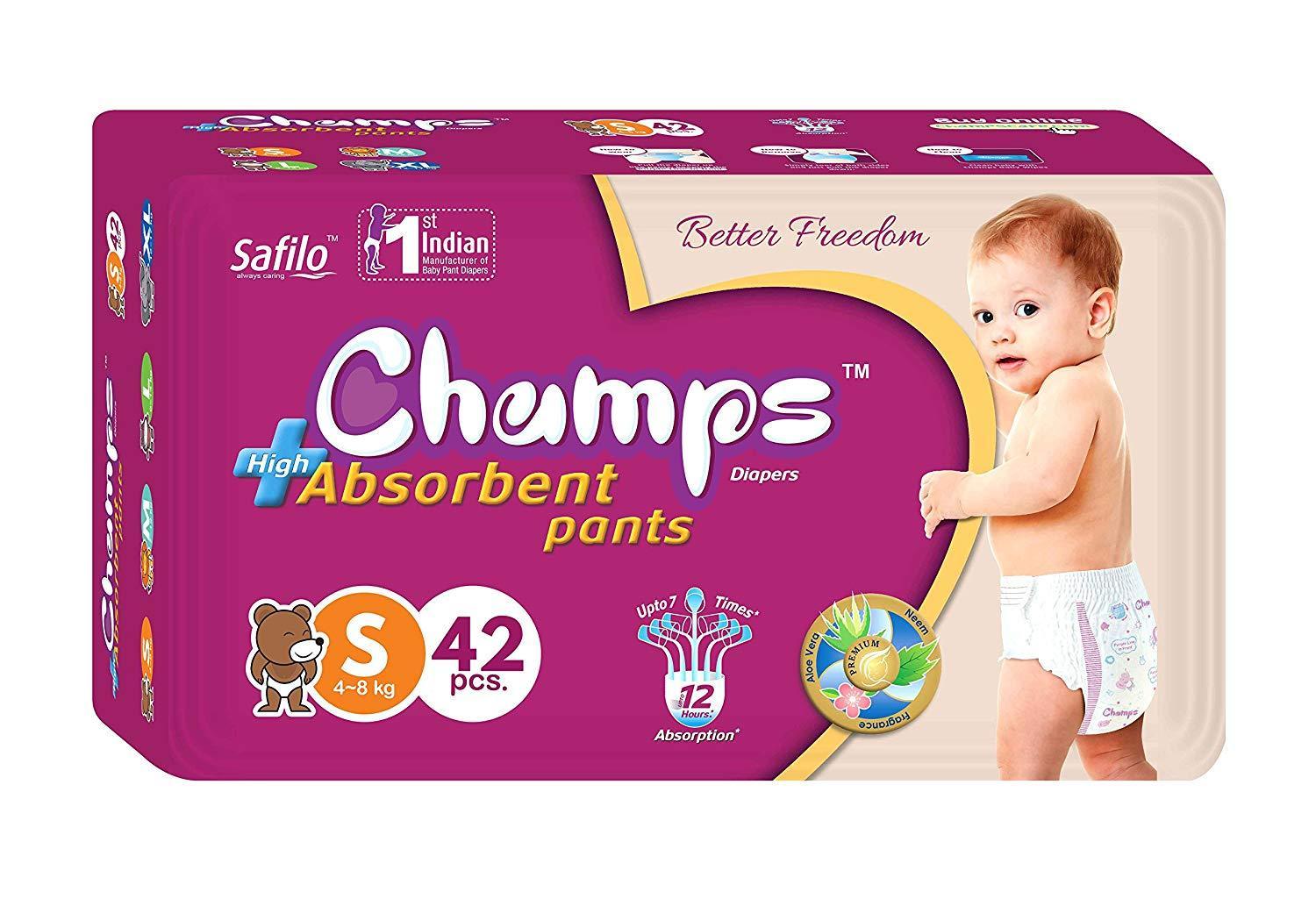 Champs High Absorbent Pant Style Diaper Small, Medium and Large Size Dia - 0951_small_60