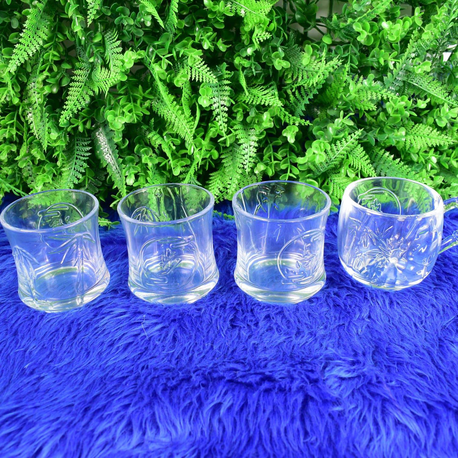 Glass 3 Pc Tumbler  1 Pc Cup Set (4 Pcs Set) - Superior eMart